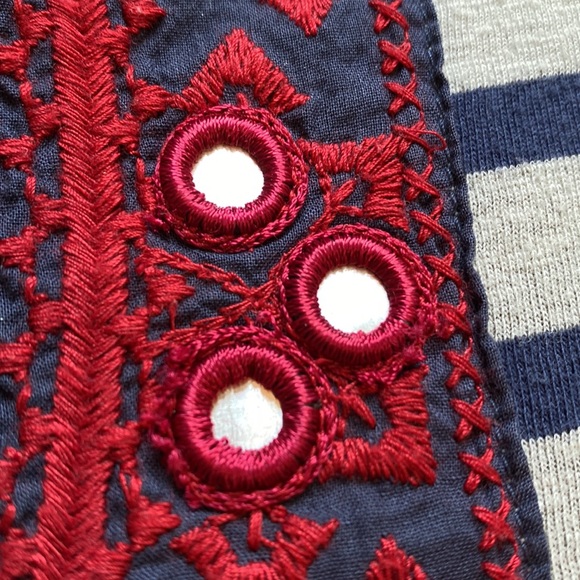 Free people vintage Y2K mirror embroidered oversized tank. Size XS - Picture 11 of 11